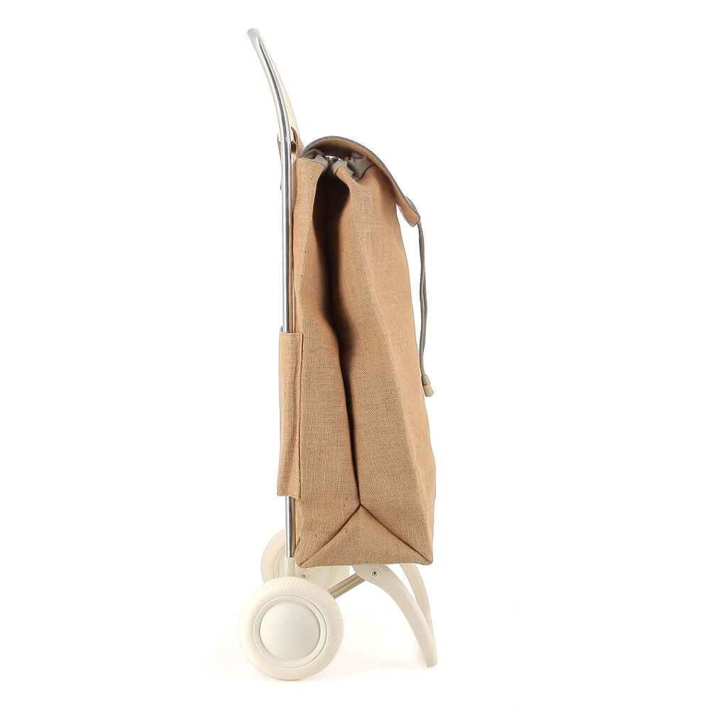 Rolser I Max Yute 2 Wheel Foldable Shopping Trolley 41x32.5x140cm Natural