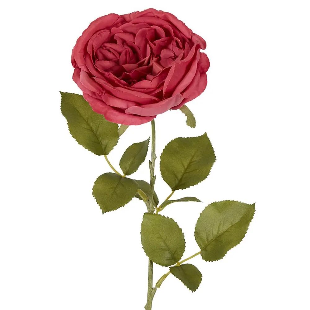 6PK Belle Rose Single Stem Artificial Floral Stems 68cm - Pink