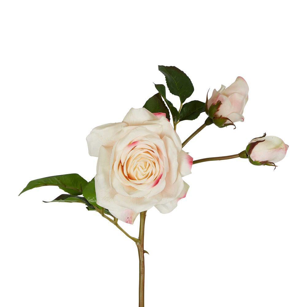 Belle Olivia Bud Real Touch Rose Floral Stem 53cm - Pink