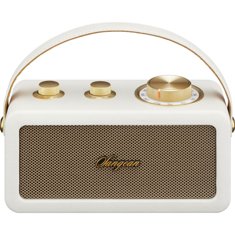 Sangean FM/Bluetooth Wireless Travel Speaker 20.38x10.6cm - Ivory/Gold