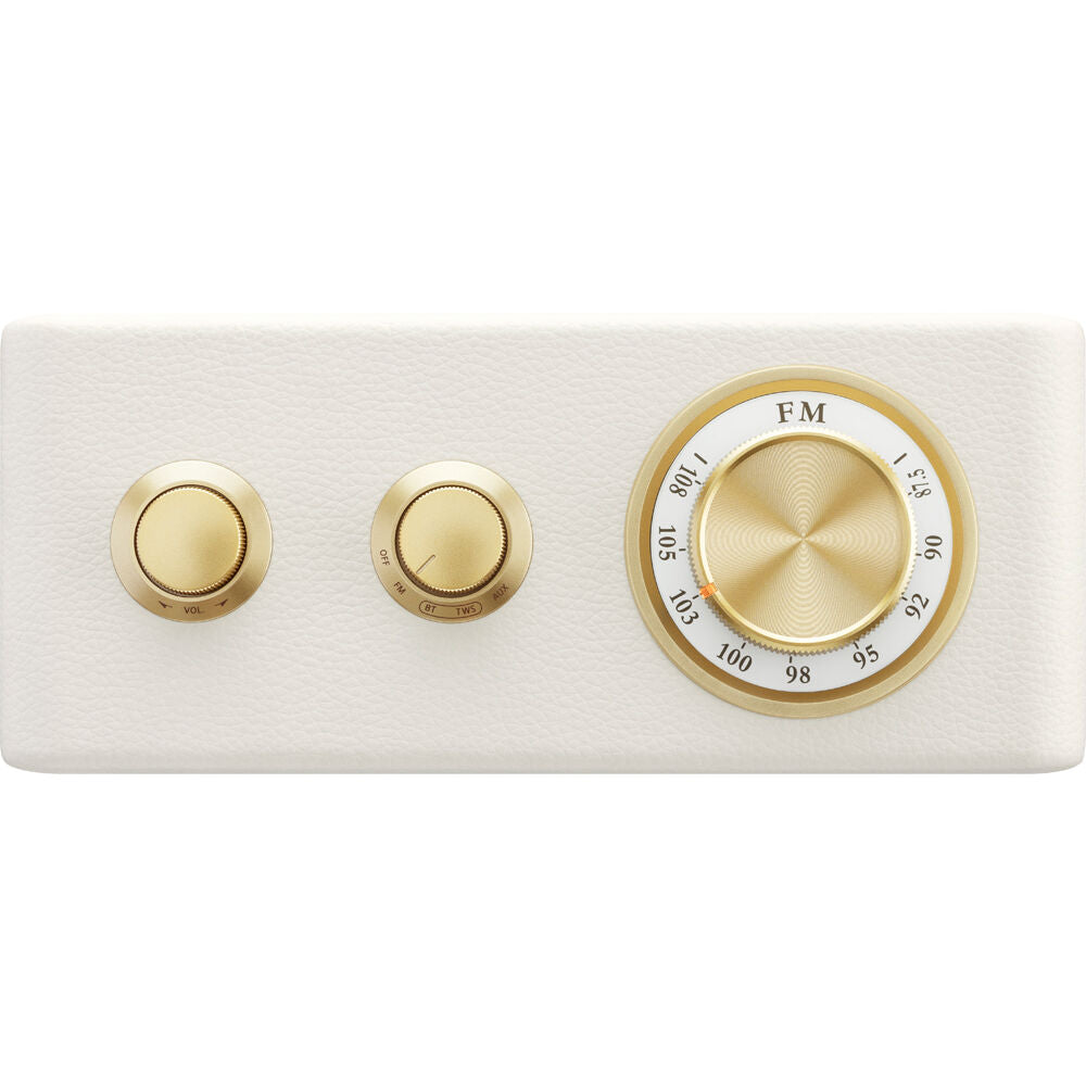 Sangean FM/Bluetooth Wireless Travel Speaker 20.38x10.6cm - Ivory/Gold
