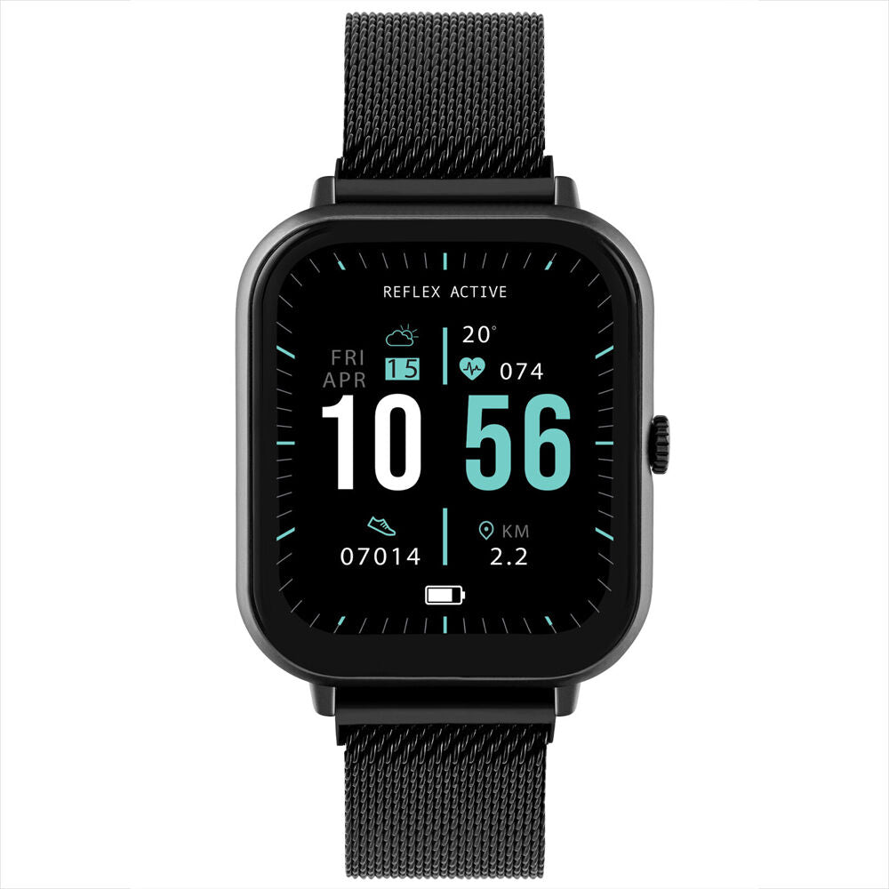 Reflex Active Series 23 Smart Watch with Black Case and Black Mesh Band