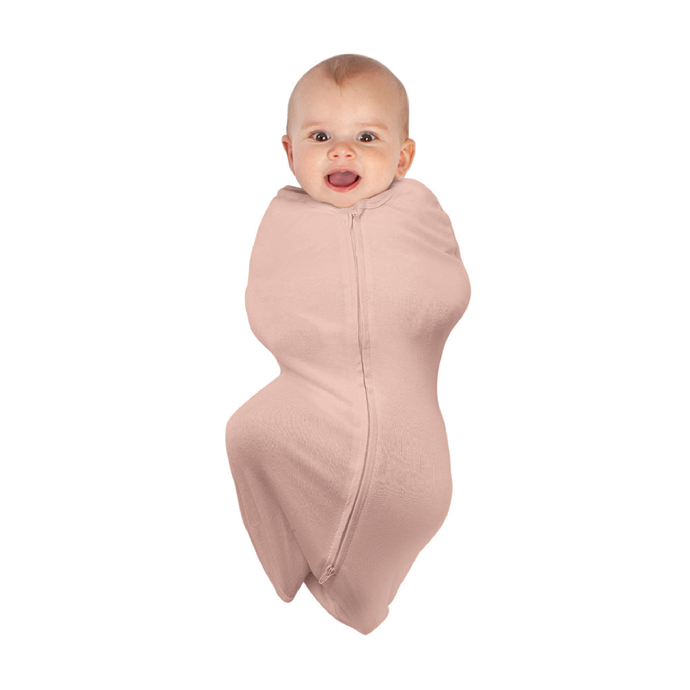 Baby Studio Swaddle Pouch Breathable Bamboo Dusty Pink Size 0-3m Small
