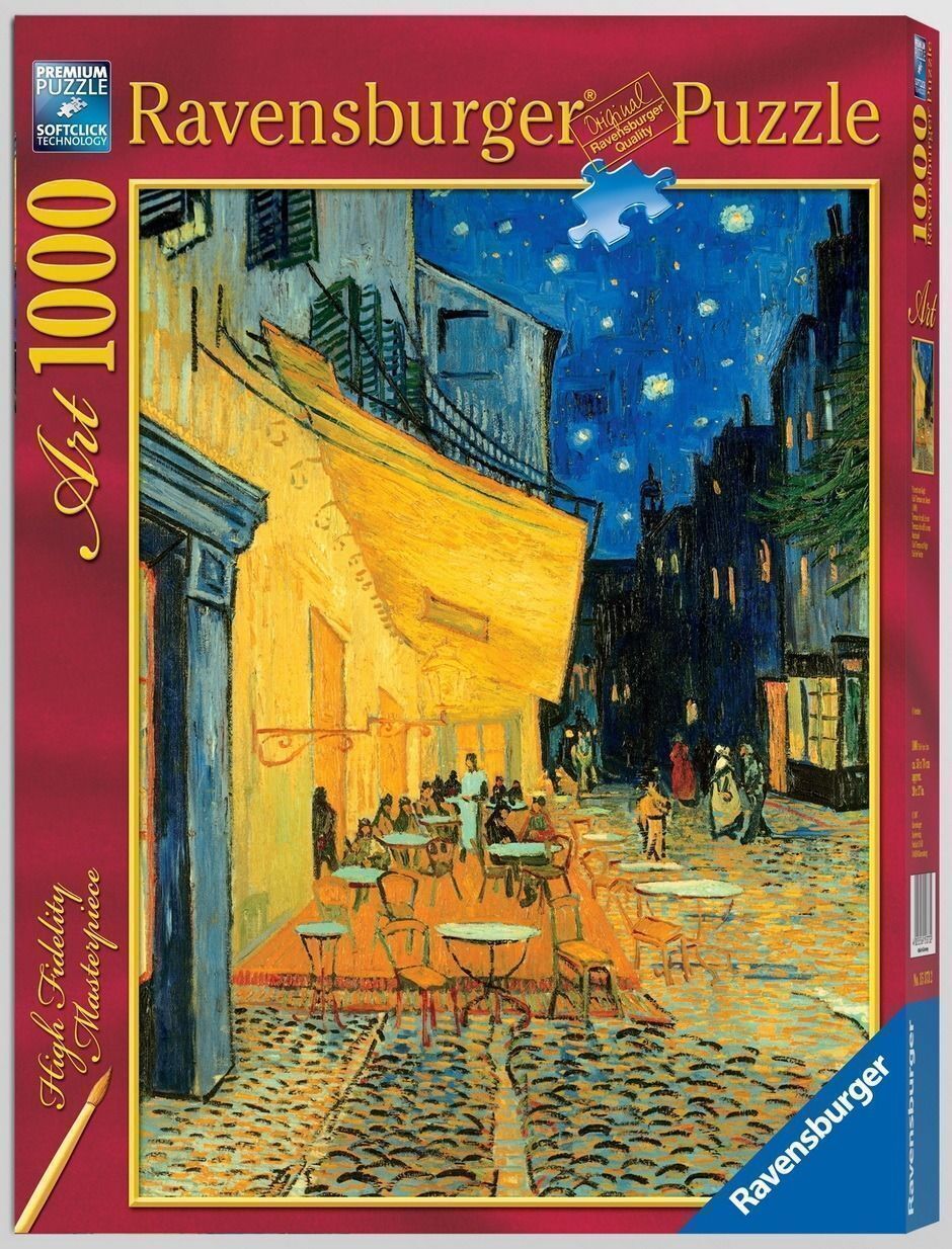 1000pc Ravensburger Van Gogh Cafe At Night Family Jigsaw Puzzle 70x50cm