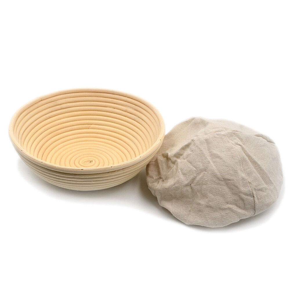 2PK Brunswick Bakers Round Rattan 20cm Bread Banneton w/ Lining