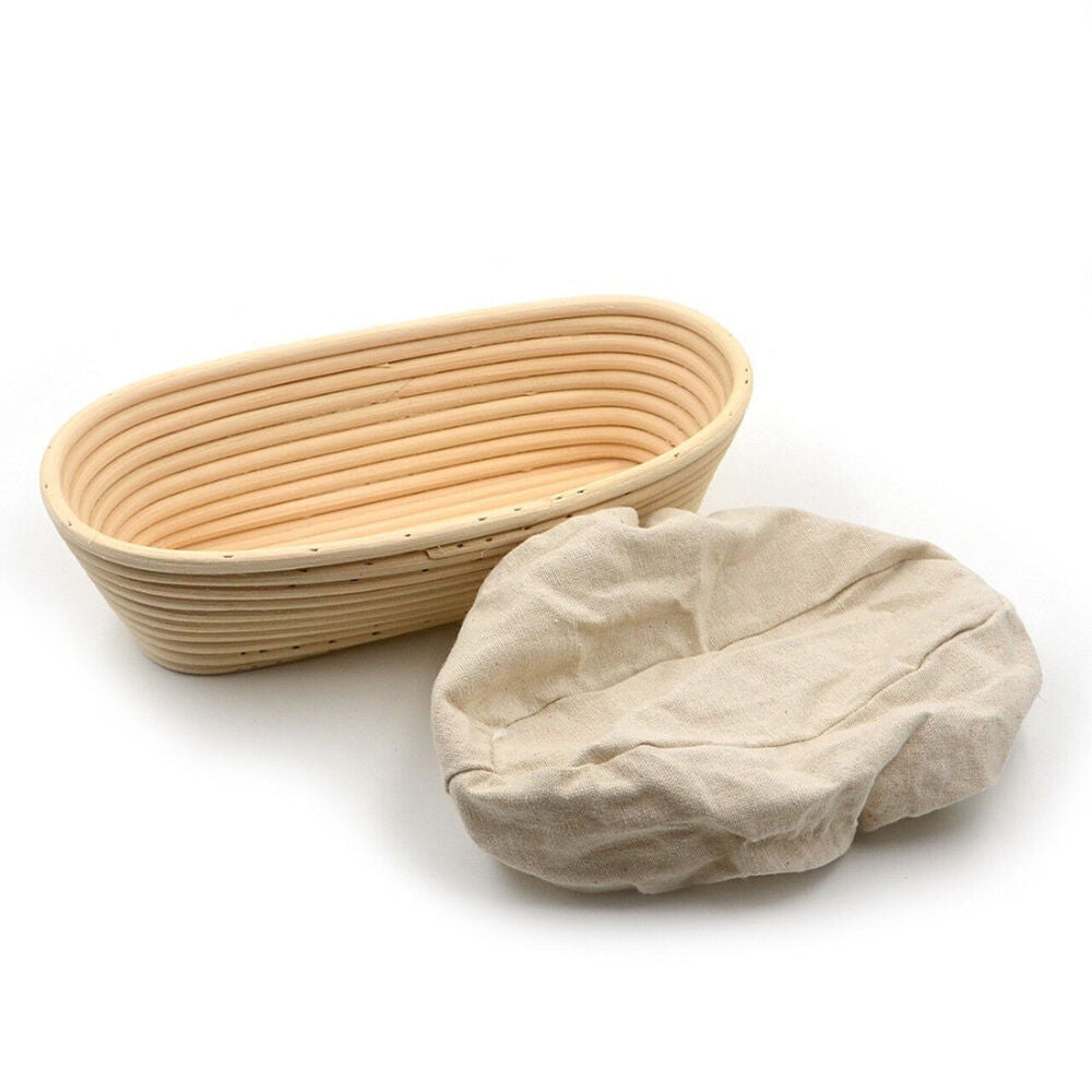 2PK Brunswick Bakers Oval Rattan 23cm Bread Banneton w/ Lining