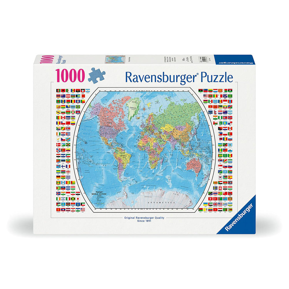 1000pc Ravensburger Political World Map Jigsaw Puzzle