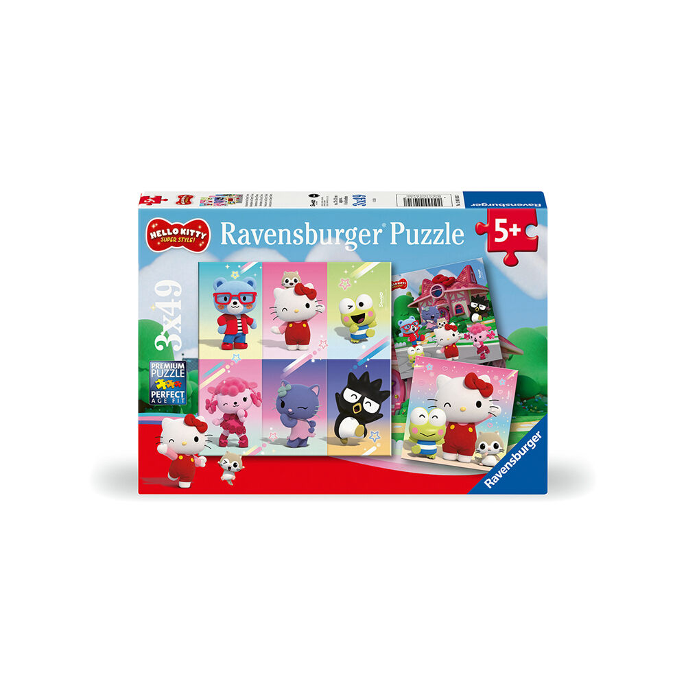 3x 49pc Ravensburger WT Hello Kitty Jigsaw Puzzle 21cm 5y+