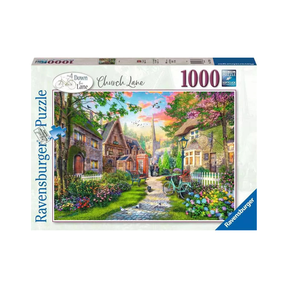 1000pc Ravensburger Church Lane Family Jigsaw Puzzle