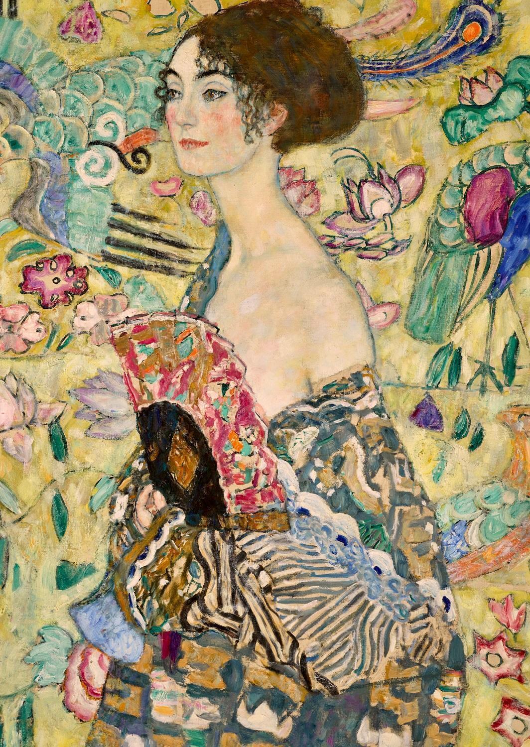 1000pc Ravensburger Klimt Lady With A Fan Jigsaw Puzzle Set Adults