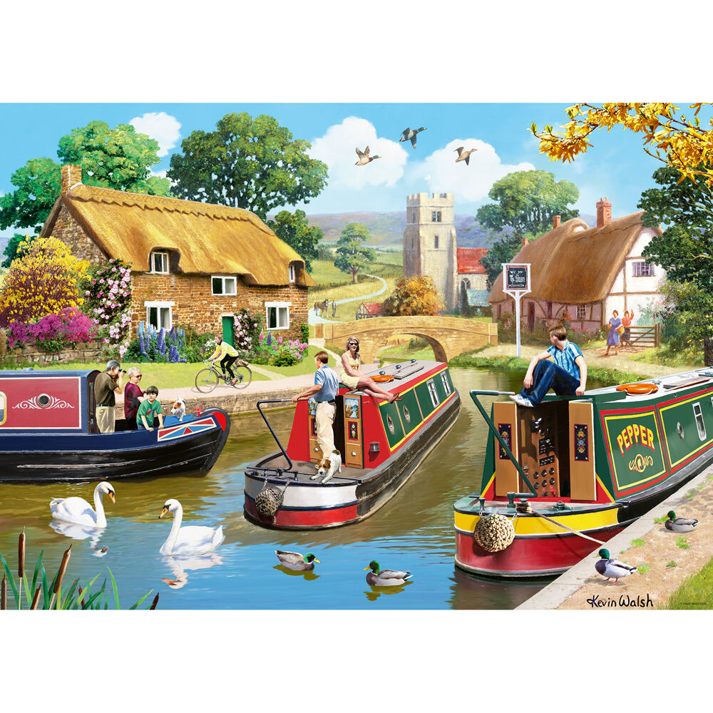 1000pc Ravensburger A Busy Day on the Canal Jigsaw Puzzle 70x50cm 14y+