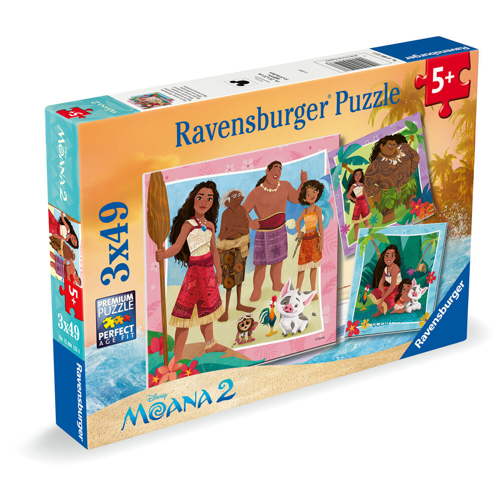Ravensburger WT Moana 2 3-Jigsaw Puzzle Pack 21x21cm Kids 5y+