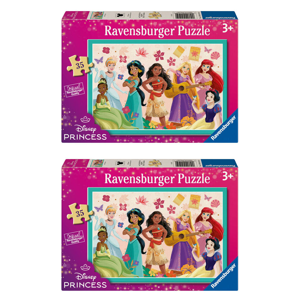 2x 35pc Ravensburger Disney Princess Jigsaw Puzzle 0.2x28.1cm Kids 3y+