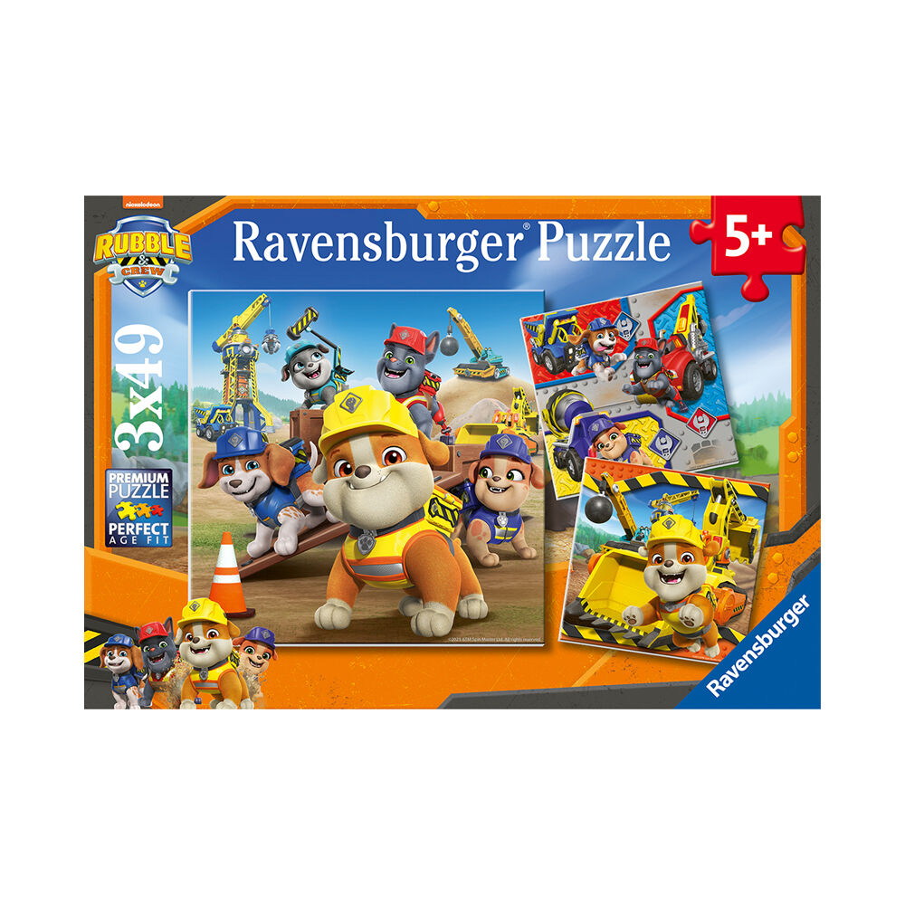 3x 49pc Ravensburger Rubble & Crew Jigsaw Puzzle 19cm 5y+