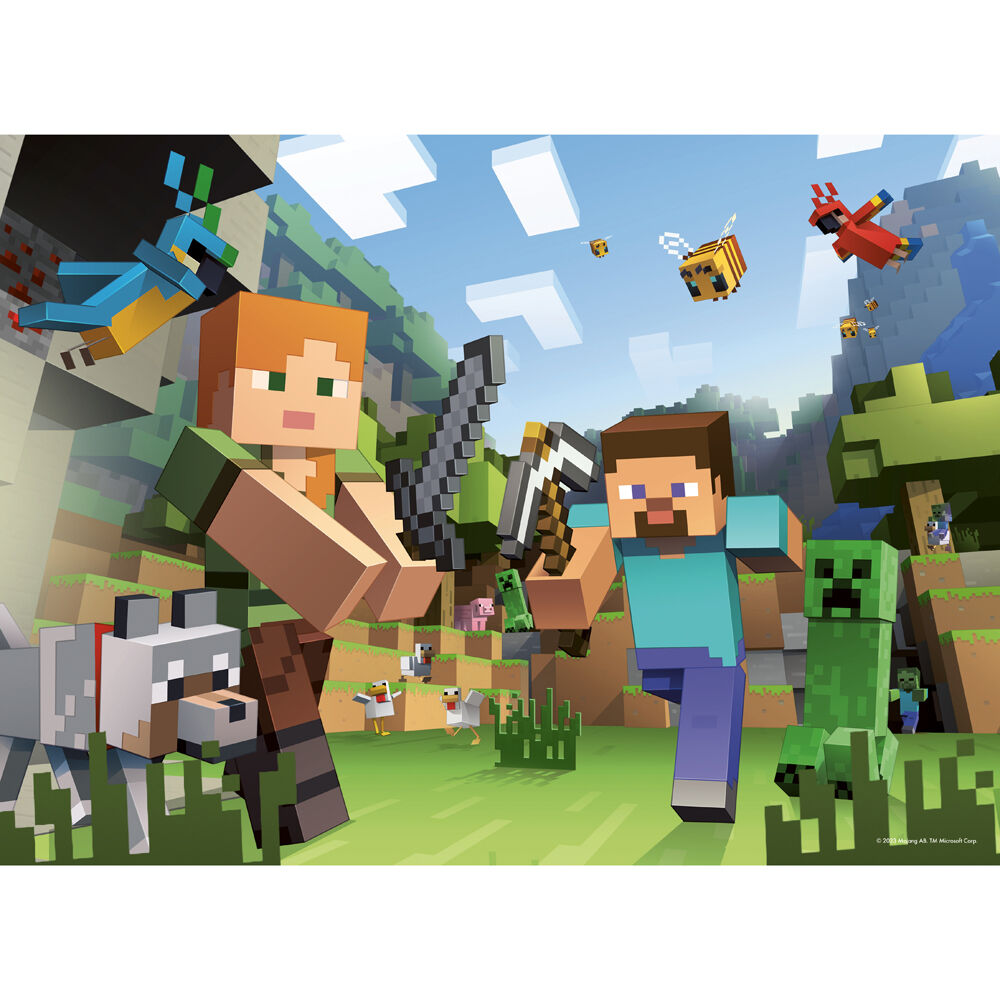 Ravensburger Minecraft Bumper 4-Jigsaw Puzzle 37x27cm Pack 5y+