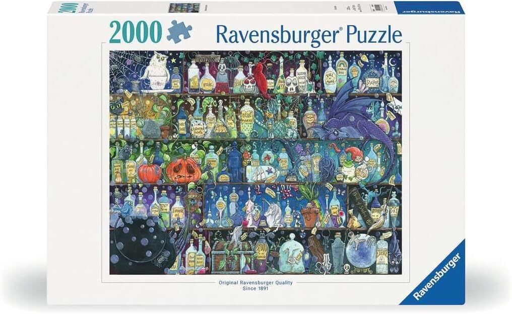 2000pc Ravensburger Poisons And Potions Adults Jigsaw Puzzle Set