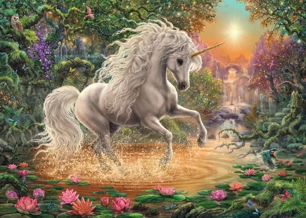 1000pc Ravensburger Mystical Unicorn Family Jigsaw Puzzle