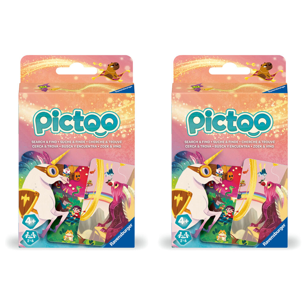 2PK Ravensburger Pictoo Fantasy Fast Paced Search & Find Kids Toy Card Game 3y+