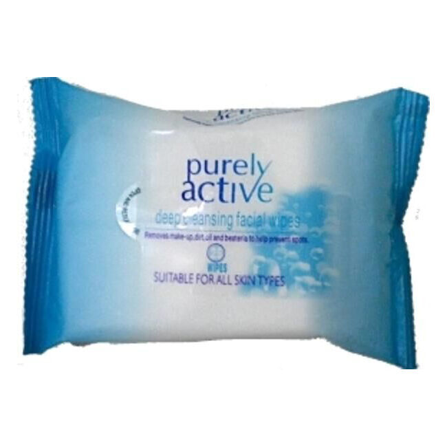 24x 25pc Purely Active Deep Cleansing Facial Wipes Wet Tissue
