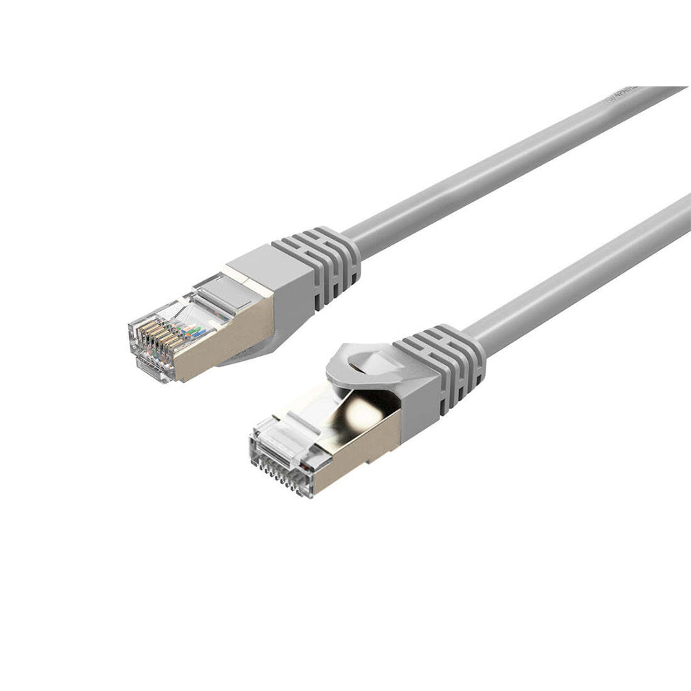 4PK Cruxtec 30cm Cat7 10GbE SF/FTP Triple Shielding Ethernet Cable - White