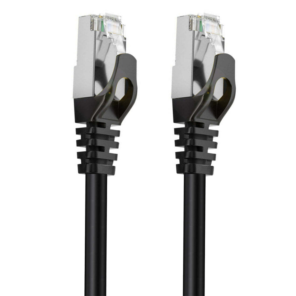 Cruxtec 15m CAT7 10GbE SF/FTP Triple Shielding Ethernet Cable - Black