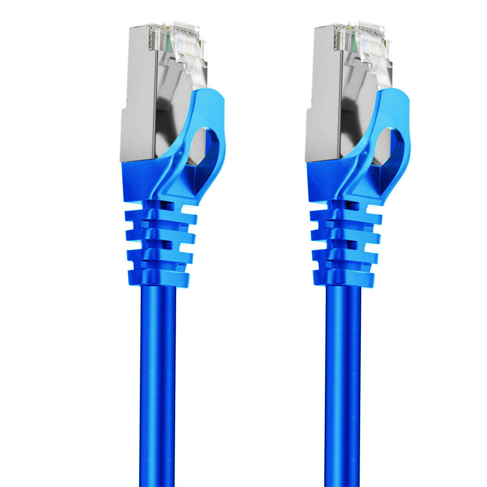 Cruxtec 30m CAT7 10GbE SF/FTP Triple Shielding Ethernet Cable - Blue