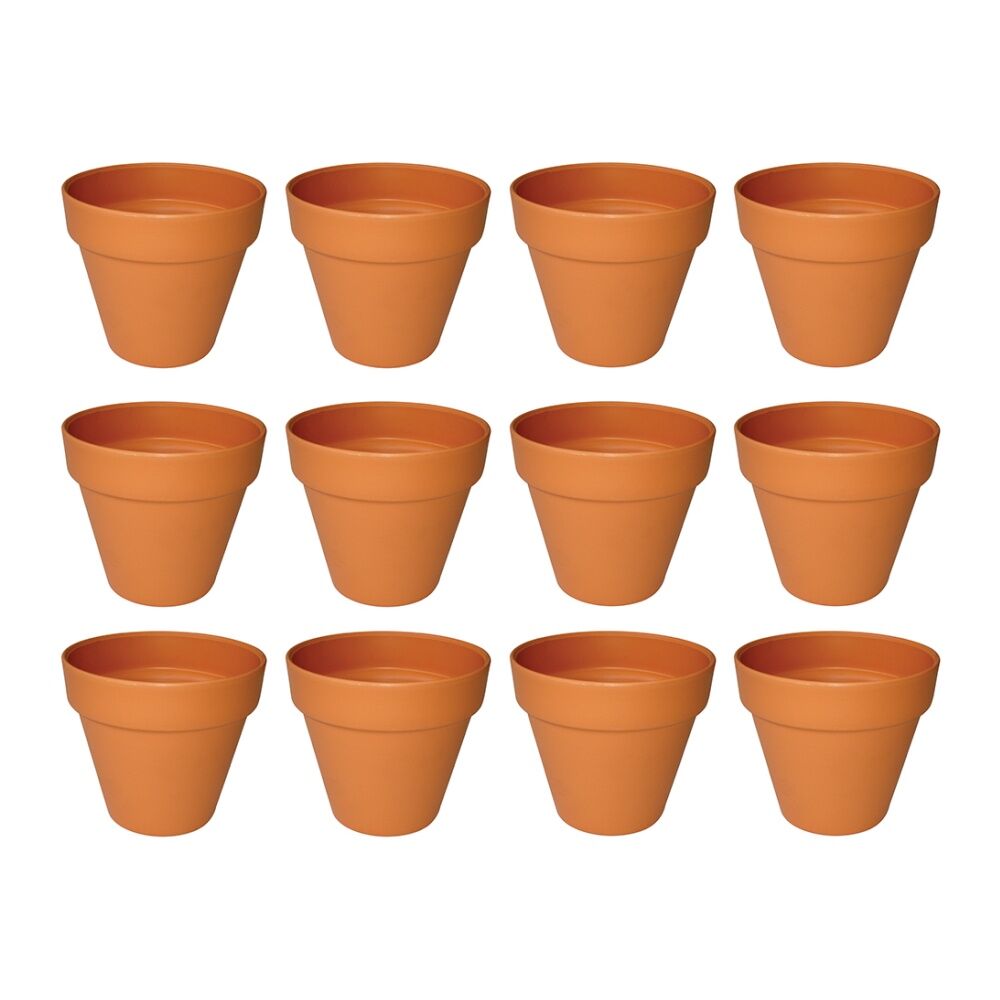 12PK Homeleisure Replicotta Round Pot 150mm Outdoor Garden
