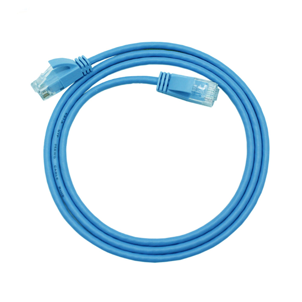4PK Cruxtec RF6A-005-BL Ultra-Thin CAT6A U/UTP Ethernet Cable Blue 0.5m