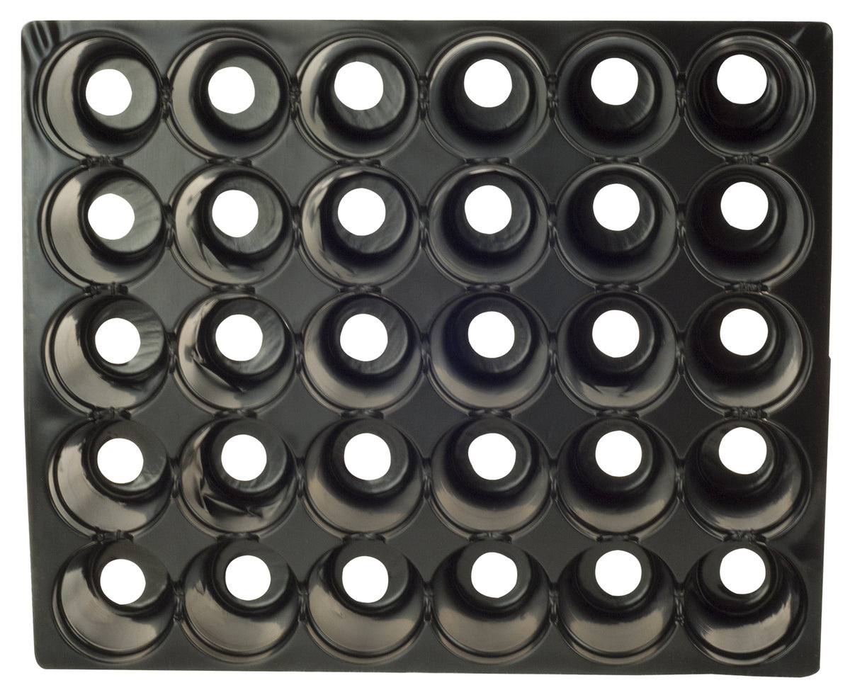 12PK Homeleisure 30-Round Cell Plastic Seedling Tray Black