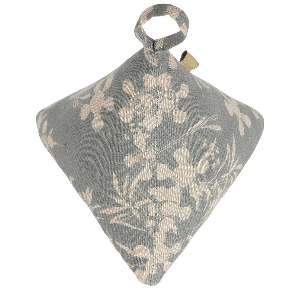 2PK Belle Taupe Chambray Myrtle Doorstop Draft Stopper - Slate