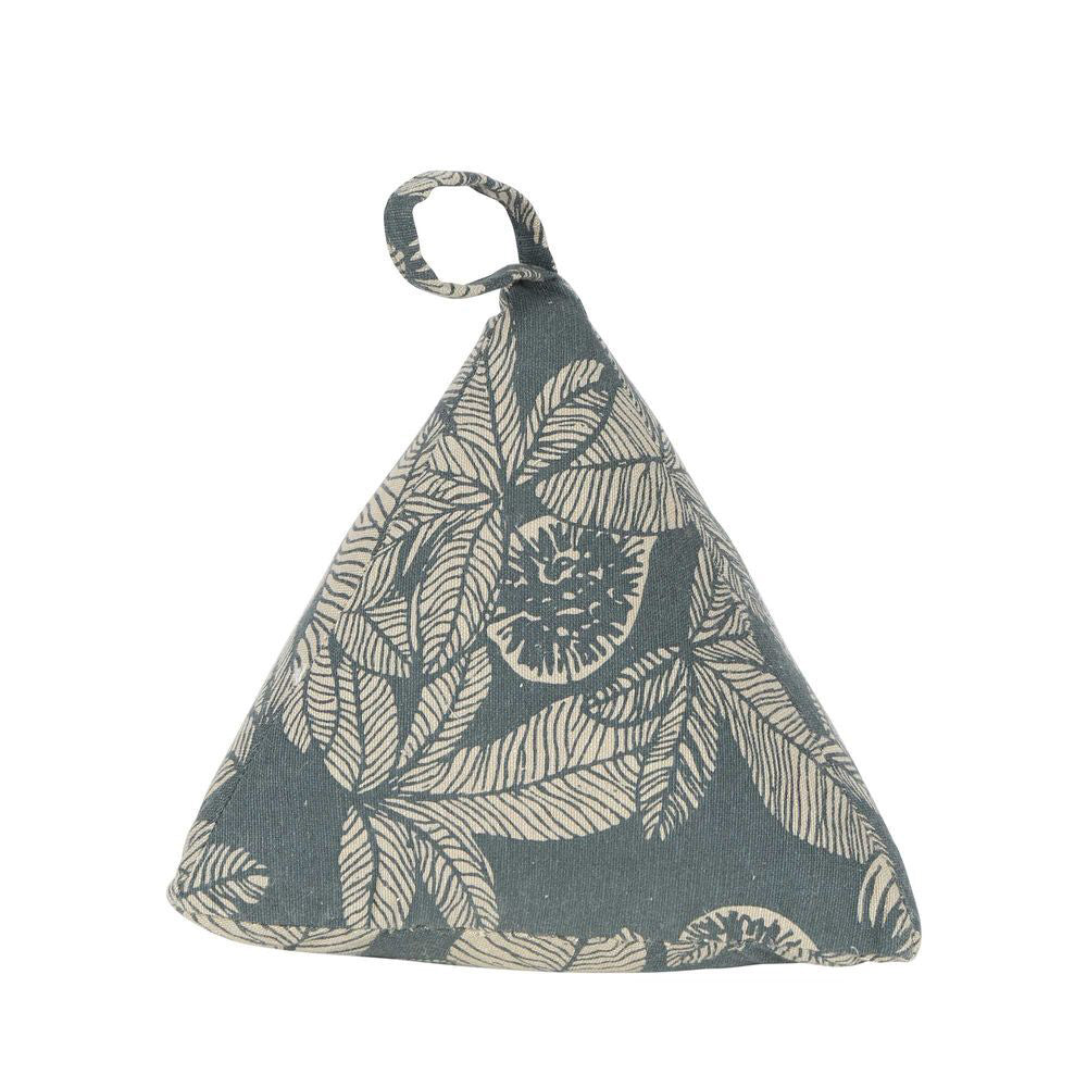 2PK Belle Fig Tree Cotton Door Stopper Triangle 25cm - Dark Slate