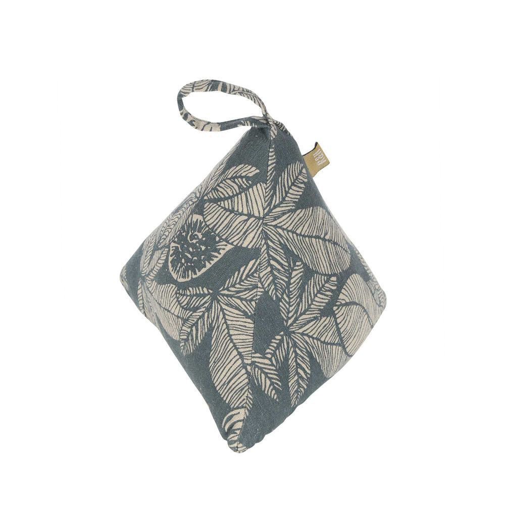2PK Belle Fig Tree Cotton Door Stopper Triangle 25cm - Dark Slate