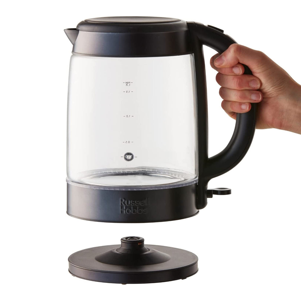 Russell Hobbs RHK172BCH Brooklyn Stainless Steel Glass Kettle Black