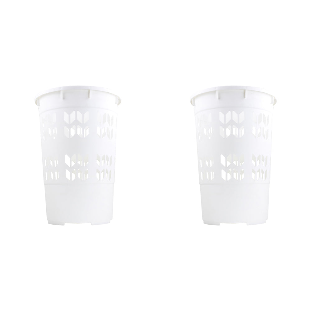 2PK Homeleisure Hamper Space Saver White Laundry Cleaning