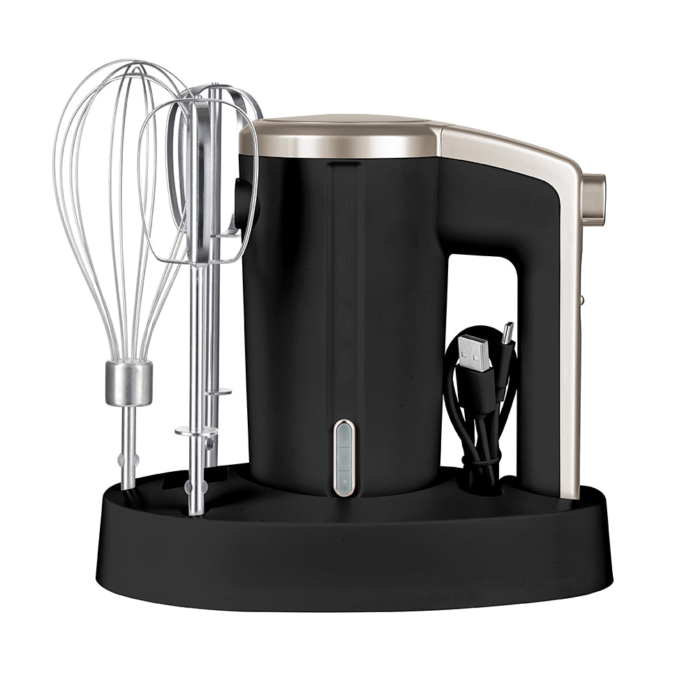 Geek Chef Rechargeable Cordless Electric Hand Mixer & Whisk - Black