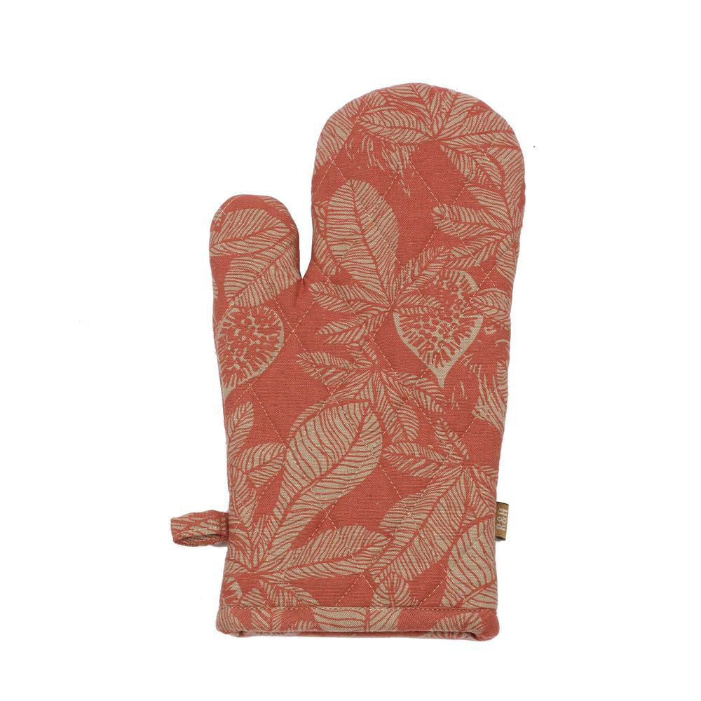 4PK Belle Fig Tree Cotton Single Oven Glove Mitt 32x18cm - Rose Dawn