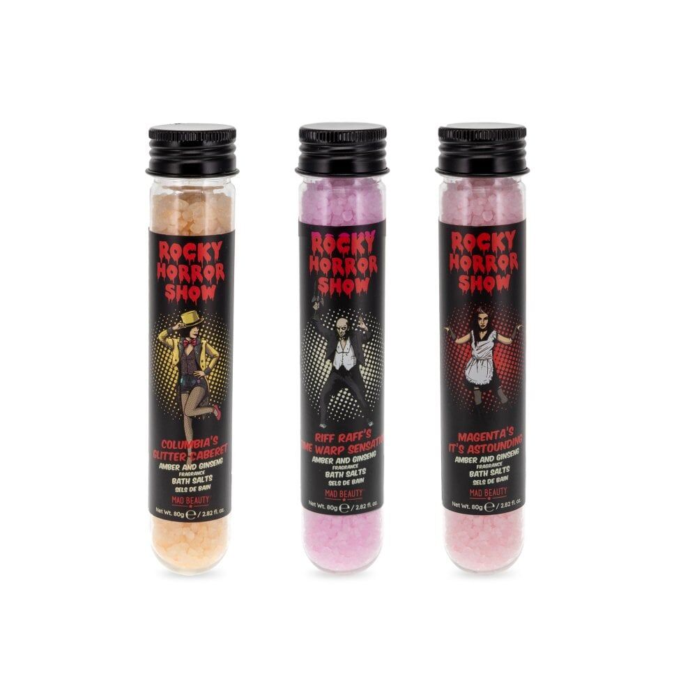 Rocky Horror Show Potion Bottle Shaped Bubble Bath Trio Amber and Ginseng