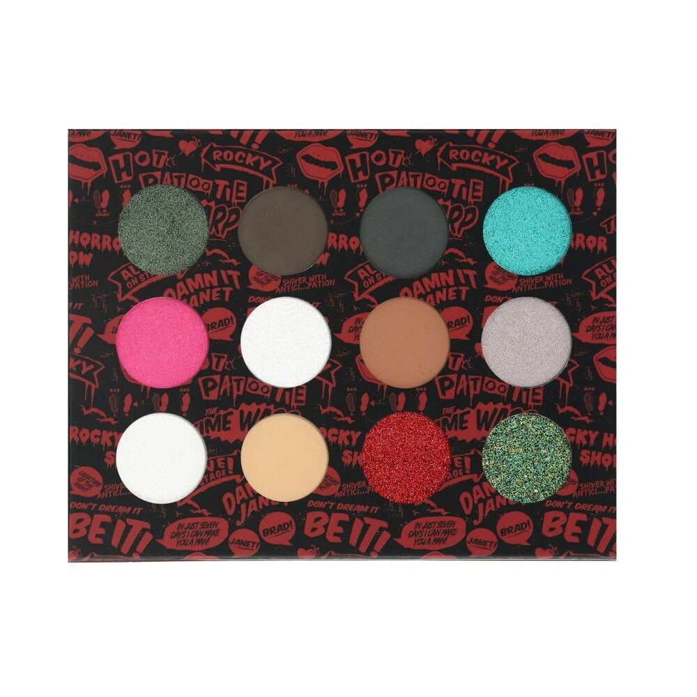 12pc Rocky Horror Show Matte & Glitter Eyeshadow Makeup Palette 30g