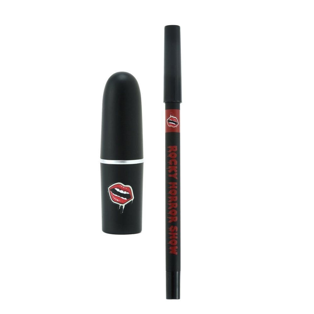 Rocky Horror Show Satin Finish Lipstick and Lip Liner Makeup Kit Red