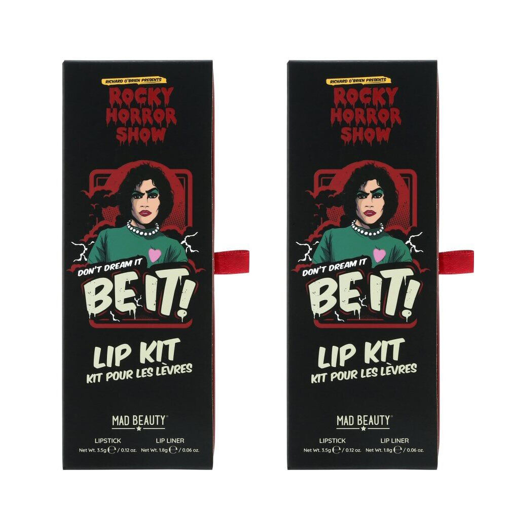 2PK Rocky Horror Show Satin Finish Lipstick and Lip Liner Makeup Kit Red
