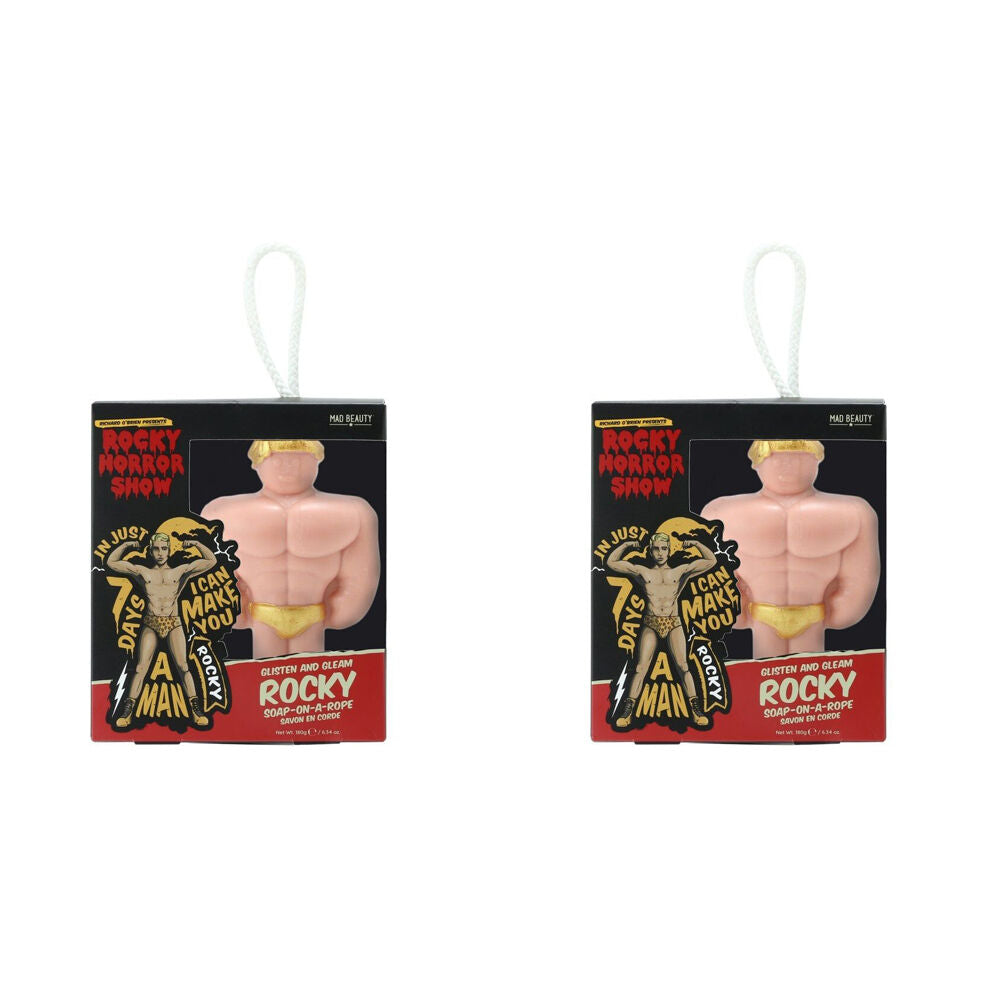 2PK Rocky Horror Show Scented Shower Soap on a Rope Amber and Ginseng