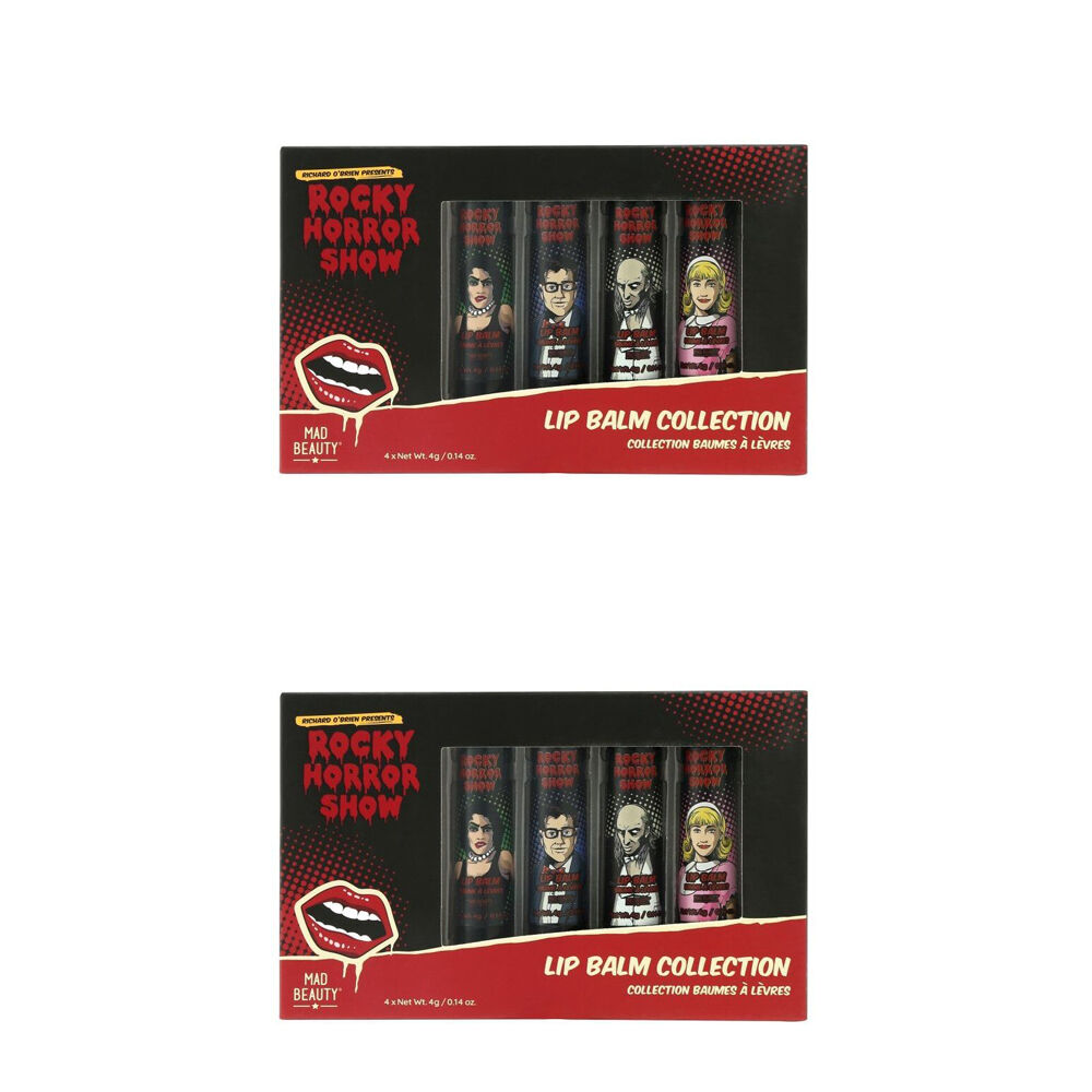 2PK Rocky Horror Show Lip Balm Collection Apple, Strawberry, Cherry & Vanilla