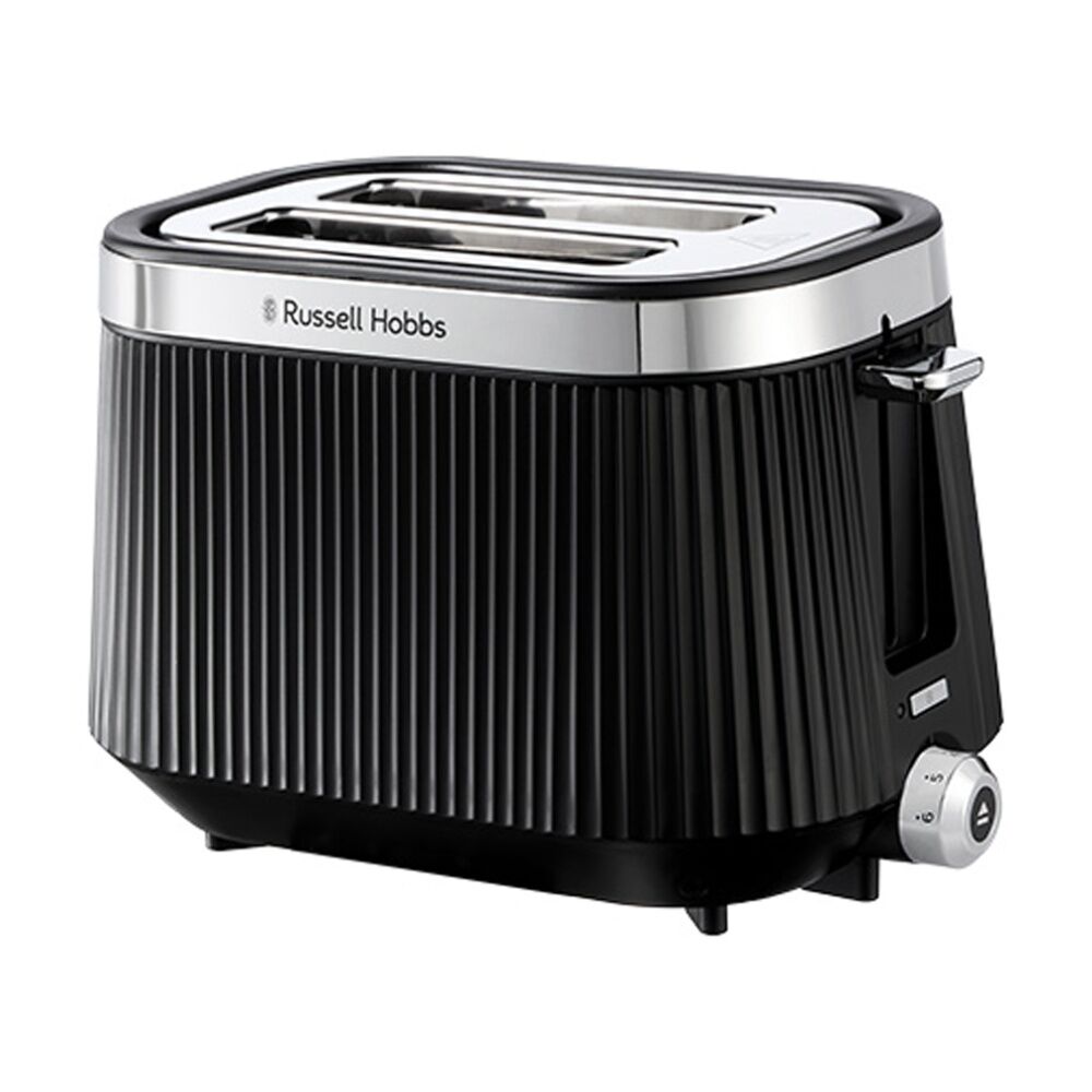Russell Hobbs Bronte 2 Slice Toaster Toast Kitchenware Crumb Tray Black