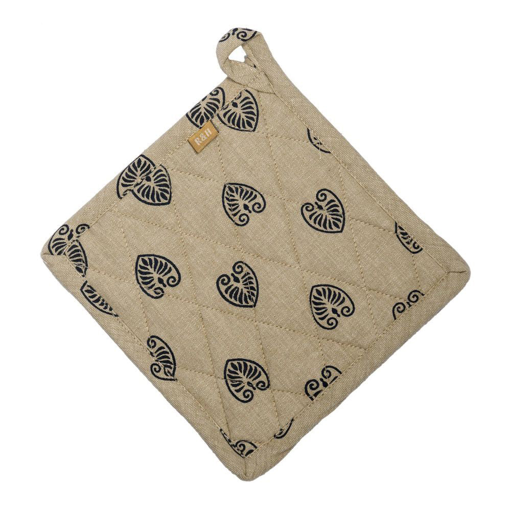 10PK Belle Mandalay Cotton Pot Holder/Trivet 20x20cm Square - Navy