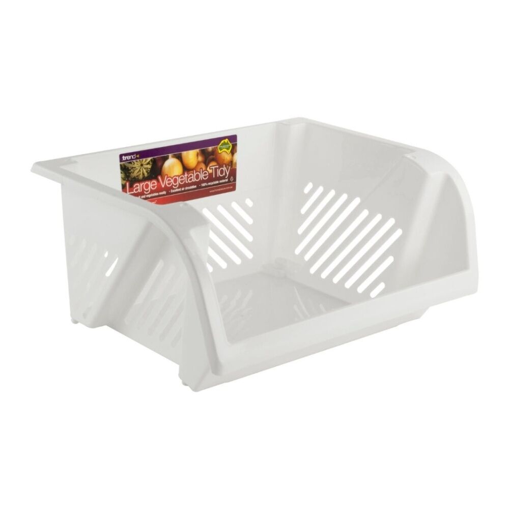 2PK Homeleisure Large Vegetable Tidy White Kitchen Cooking