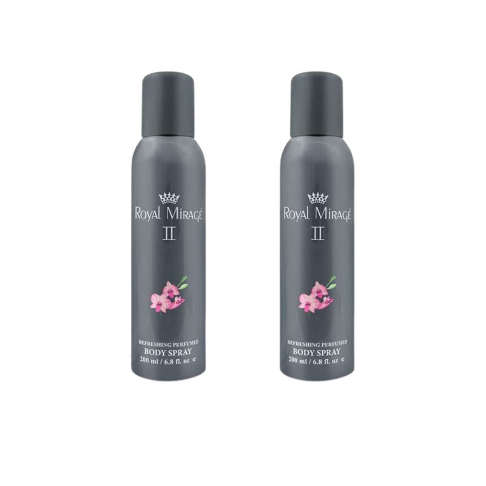 2PK Royal Mirage II Body Fragrance Spray For Women 200ml
