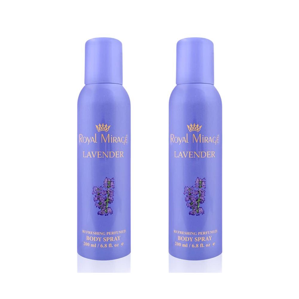 2PK Royal Mirage Lavender Body Fragrance Spray For Women 200ml