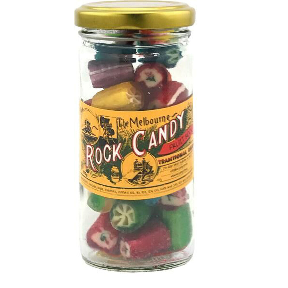 12PK Melbourne Fruit Rocks Rock Candy Sweet Confectionery Lollies 170g Handmade