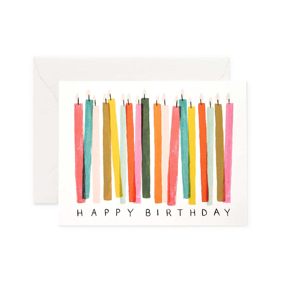 3PK Rifle Paper Co Single Card w/ Envelope Birthday Candle 10.7x14cm