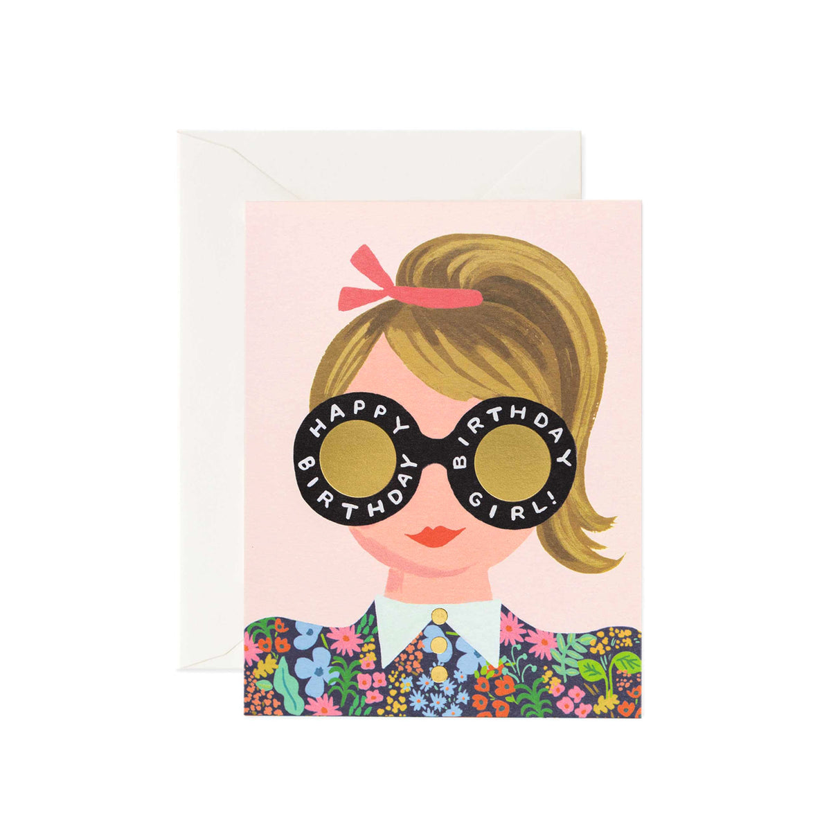 3x Rifle Paper Co 14cm Blank Single Greeting Card w/ Envelope - Meadow Birthday Girl
